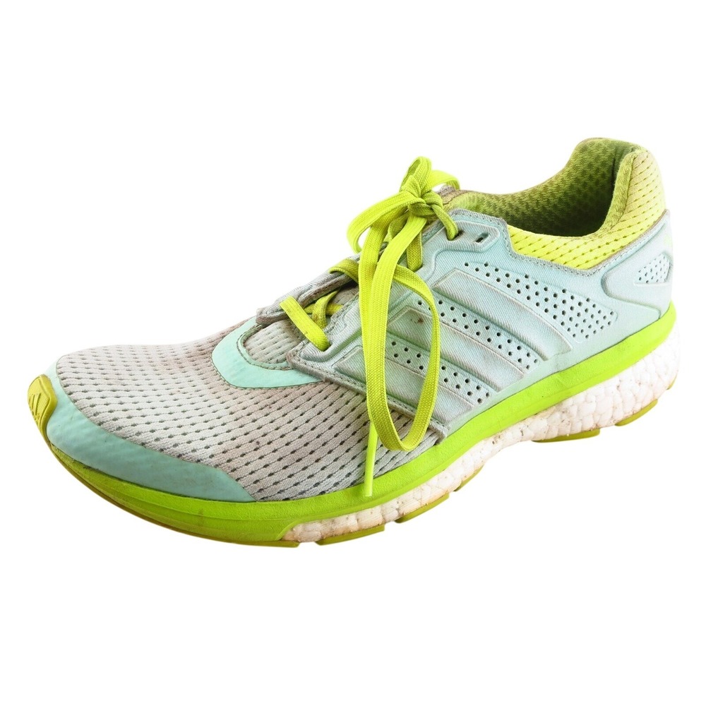adidas Glide Boost Running Shoes Gray Fabric Women 9 Medium